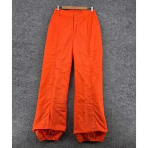 Vintage Aspen Ski Pants Orange Insulated High Waisted Retro Women's Large 605101
